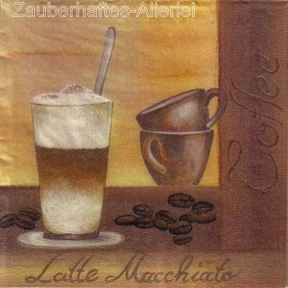 10213 Serviette Latte Macchiato Coffee