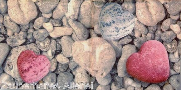 10239 Serviette Heart of Stones - Steine Herz