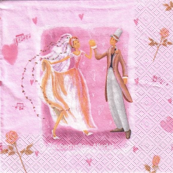10304 Serviette Brautpaar (Wedding Dream)