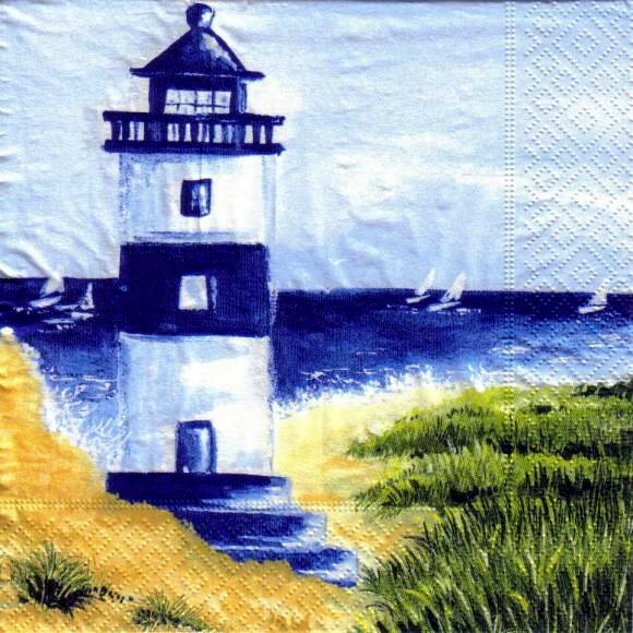 10309 Leuchtturm blau-weiss (Lighthouse)
