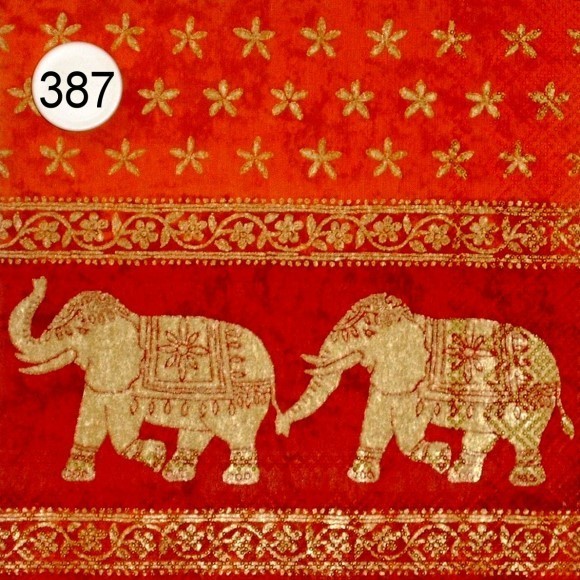 10387 Serviette Elefanten