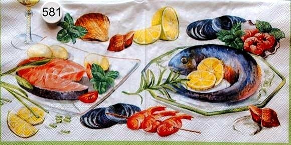 10581 Serviette Seafood (Fruits de Mer)