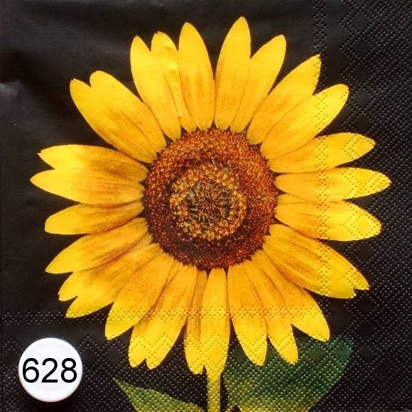10628 Serviette Feinstein - Sunflower (Sonnenblume)