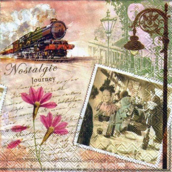 11067 Serviette Nostalgic Journey - Historischer Zug