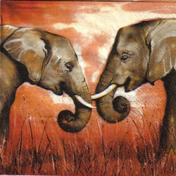 11150 Serviette Elephant Kiss