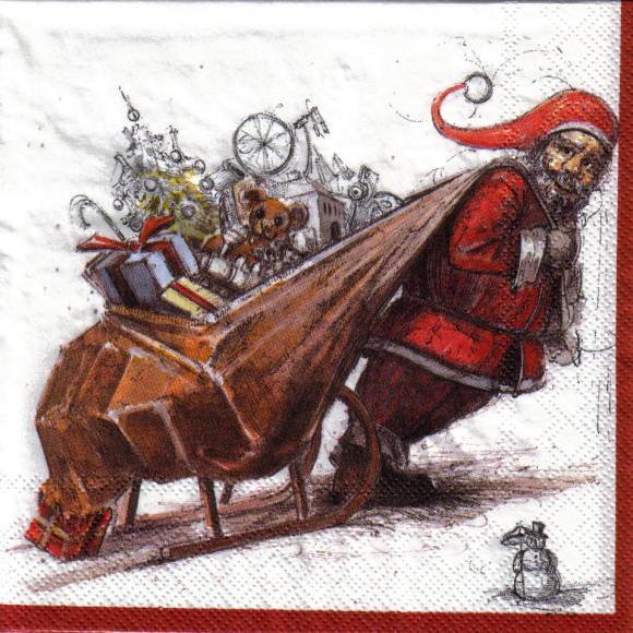 11319 Serviette Der Weihnachtsmann IHR Noßmann Kollektion