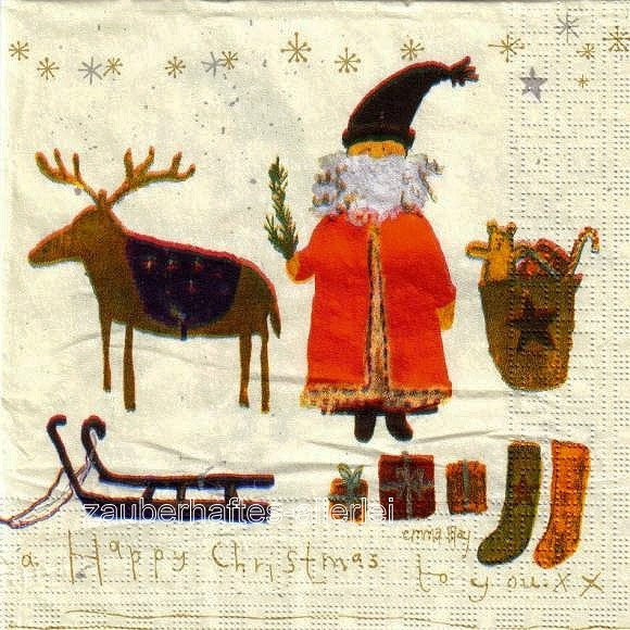 11412 Weihnachtszauber von Emma Blay mit Santa und Rentier