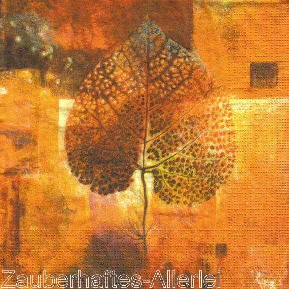 11473 Serviette Blatt Herbstglühen (Abstract Autumn)