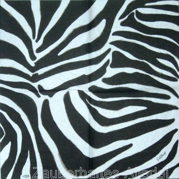 11485 Serviette Tierfell Zebra