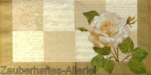 11592 Serviette Weiße Rose, Noten