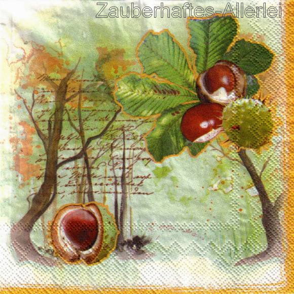 11860 Serviette Chestnut - Kastanien Baum