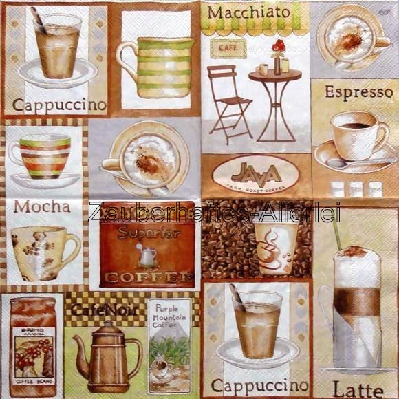 11866 Serviette Latte Macchiato - Kaffee Cafe