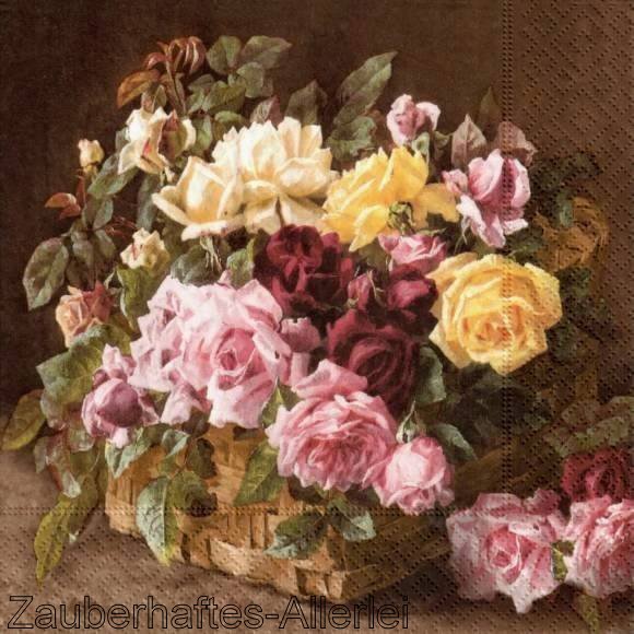 11903 Roses in Basket - Rosen im Korb