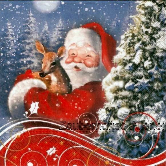 11912 Santas Bambi - Weihnachtsmann mit Rehkitz