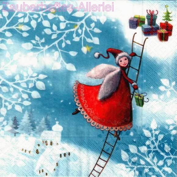 11908 Serviette Christmas Elf - Weihnachts Elfe (Nina Chen)
