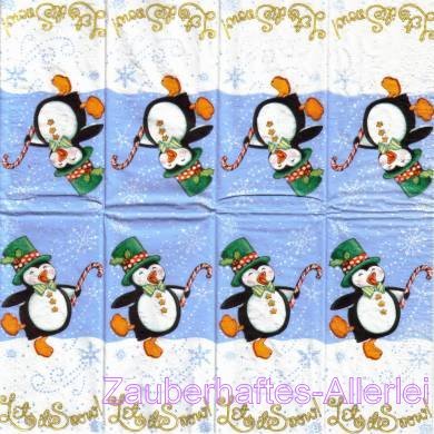 18154 Taschentuch Let it snow - Pinguin