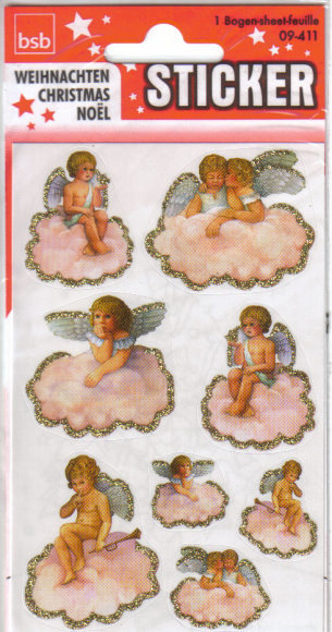 24062 Sticker Engel auf Wolken