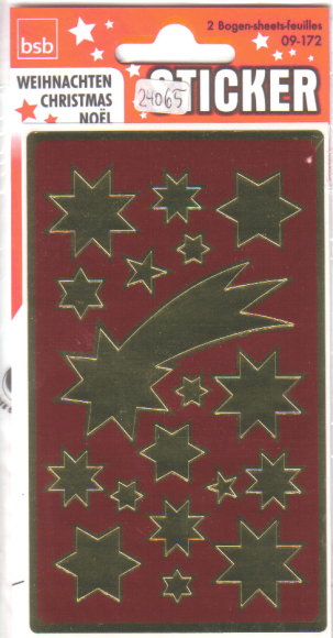 24065 Sticker Weihnachten Sterne