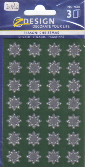 24072 Sticker Silberne Sterne 1