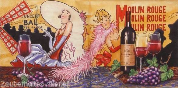 10162 Serviette Moulin Rouge