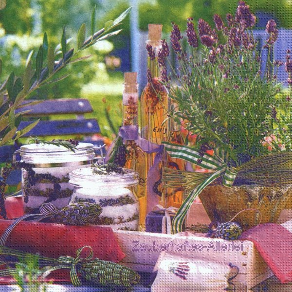 11337 Serviette Lavender still life - Lavendel Garten