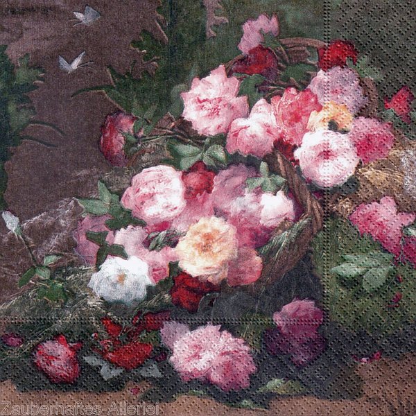 11549 Serviette Country roses - Rosen