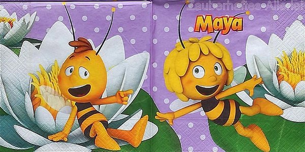 10018 Serviette Bee Maya - Biene Maja + Freund Willi