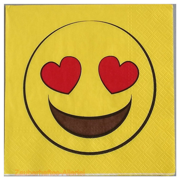 10392 Serviette Verliebter Smiley - Emoji